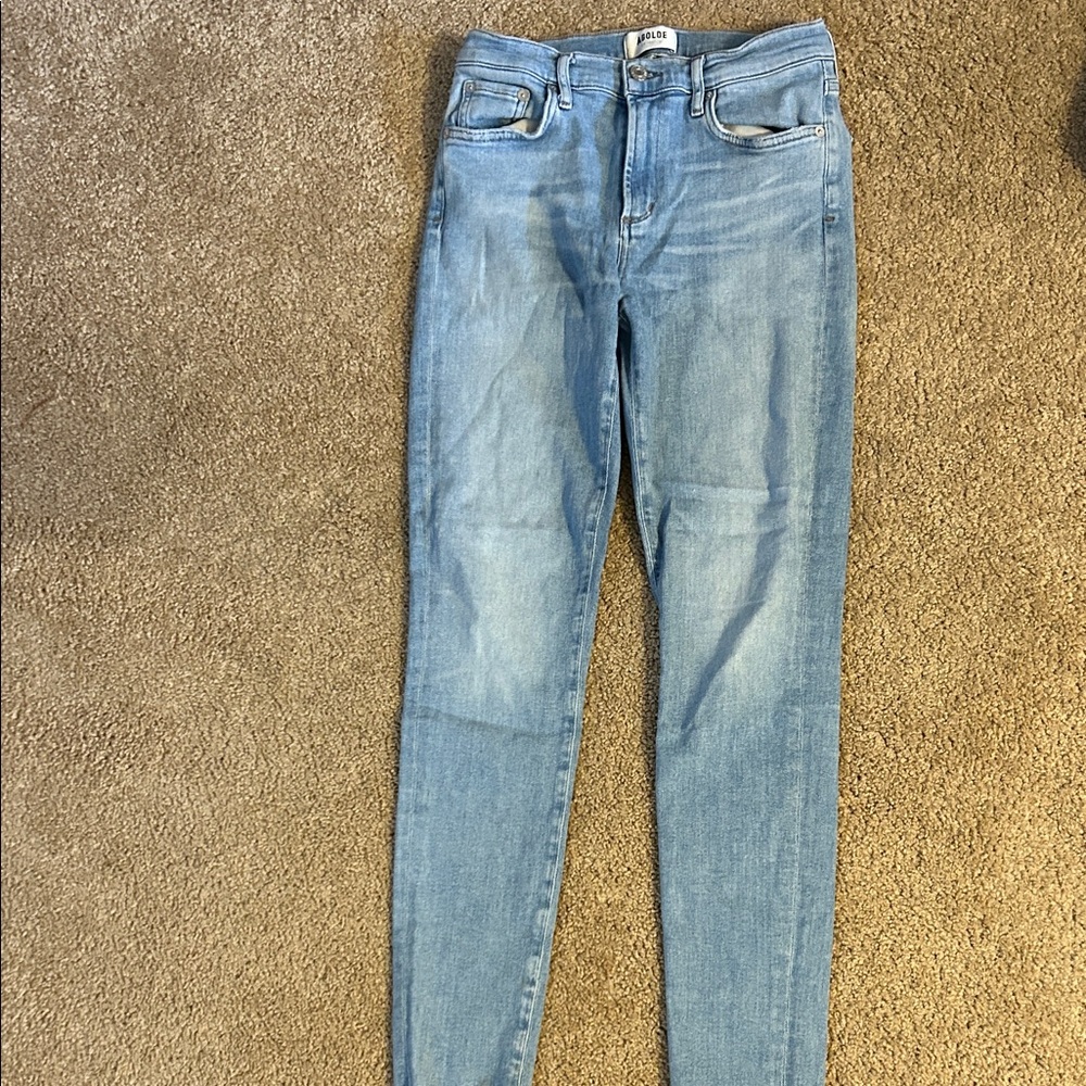 Agolde Women's Sky Blue Skinny Jeans